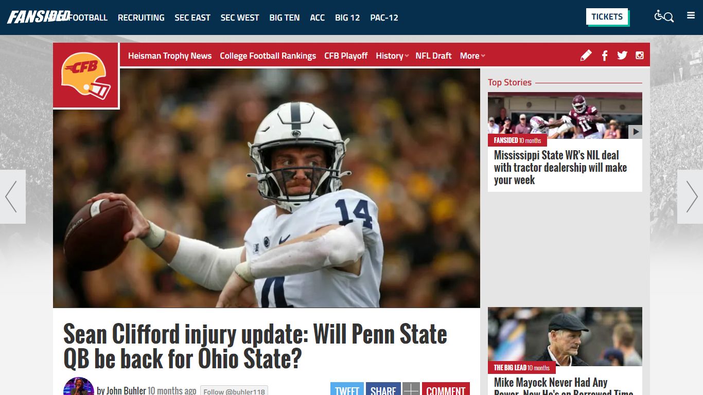 Sean Clifford injury update: Will Penn State QB be back for ... - FanSided